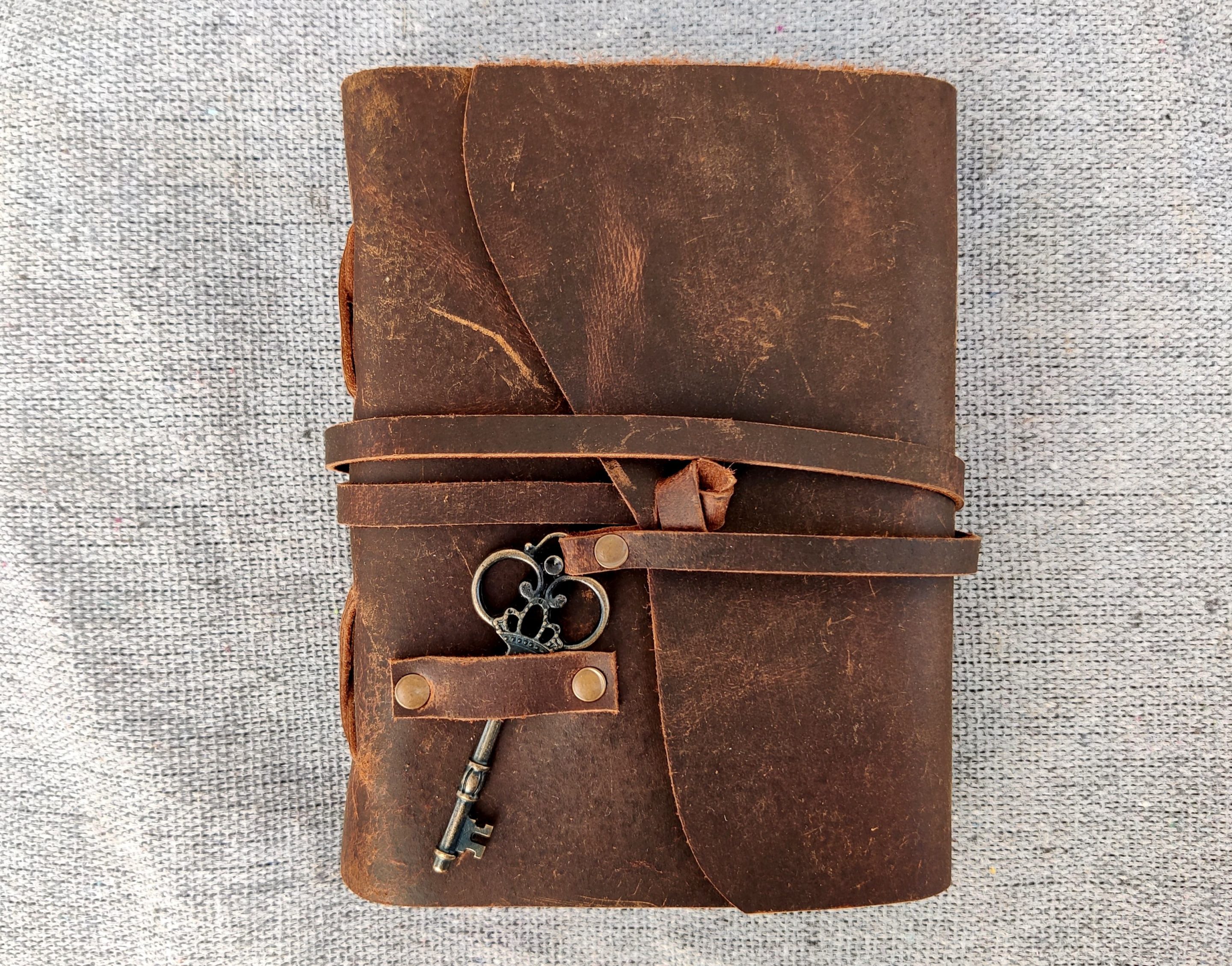 Personalized Size Layout Sketchbook Agenda Custom Cowhide Genuine Leather Diary 6-ring Bound A5 Planner Cover