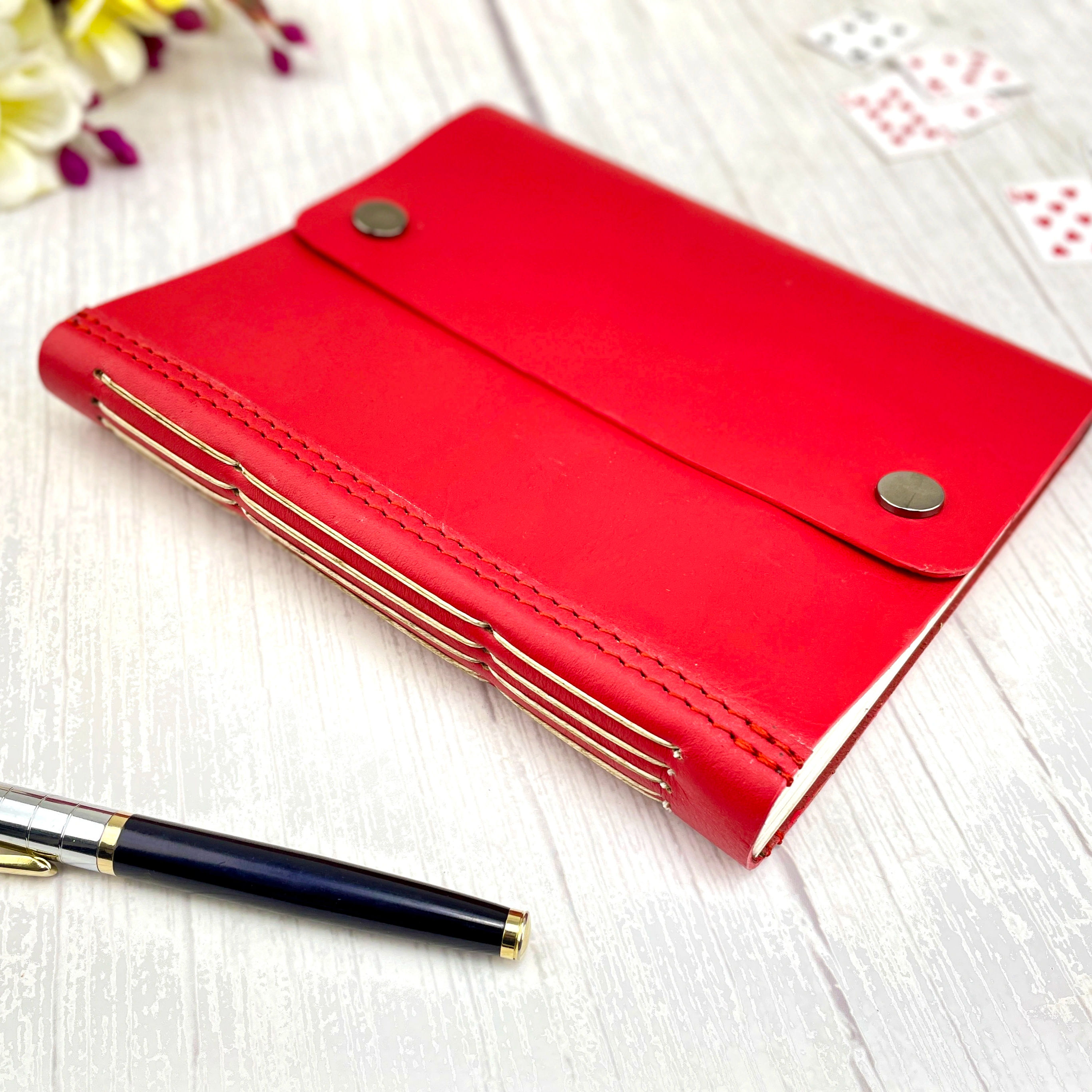 Custom Hardcover Notebook Leather 6 Ring Binder Diary Engraved PU Leather Notebook Planner A5 A4 Monogrammed Binder