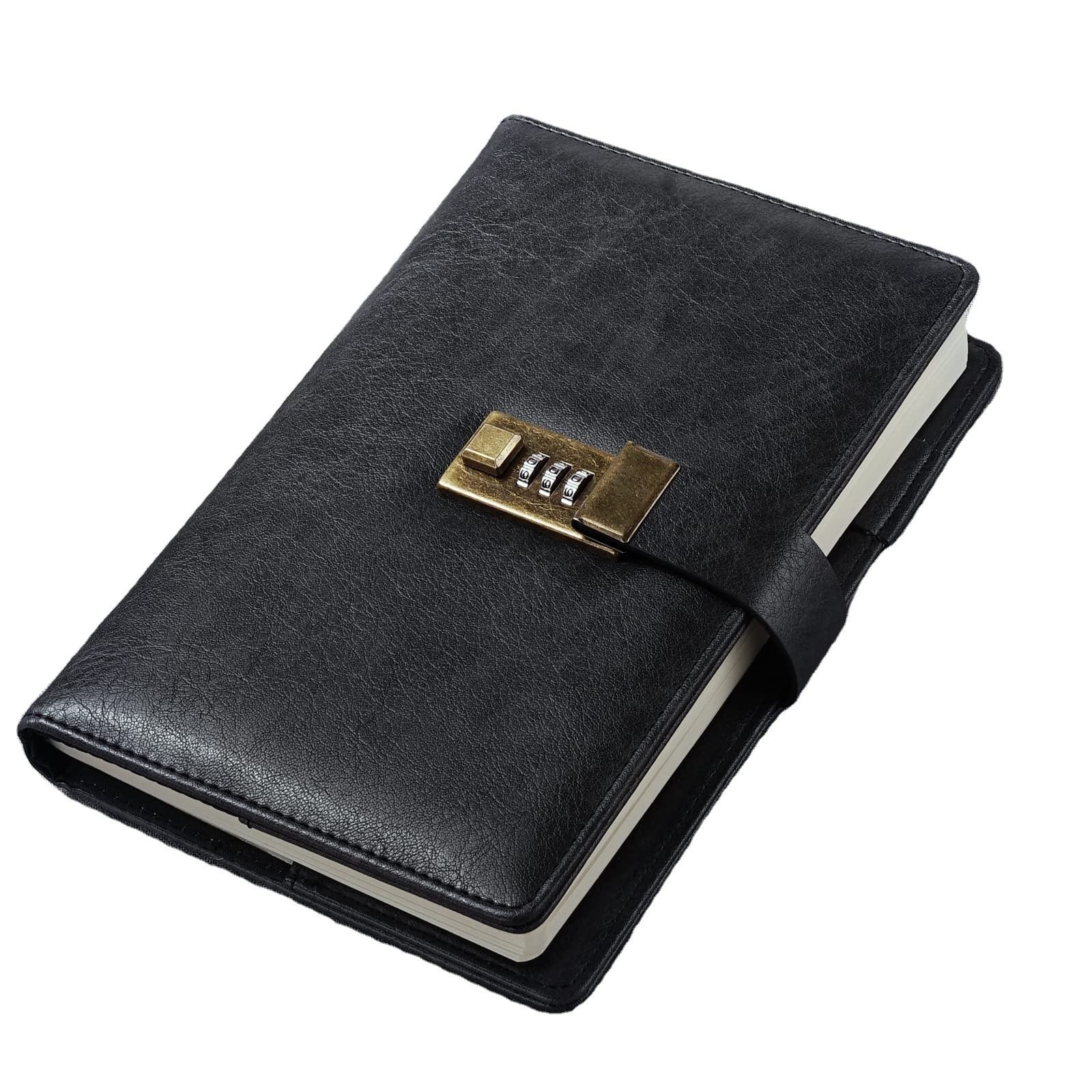 Custom Printing A6 Durable Hardcover Leather Binder Refillable Notebook Budget Daily Diary Journal Planner Workbook Combination