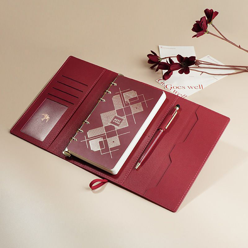 High Quality Vintage Leather Cover Journal With 2 Notepads Embossed PU Leather Diary Refillable Travel Diary Writing Journal
