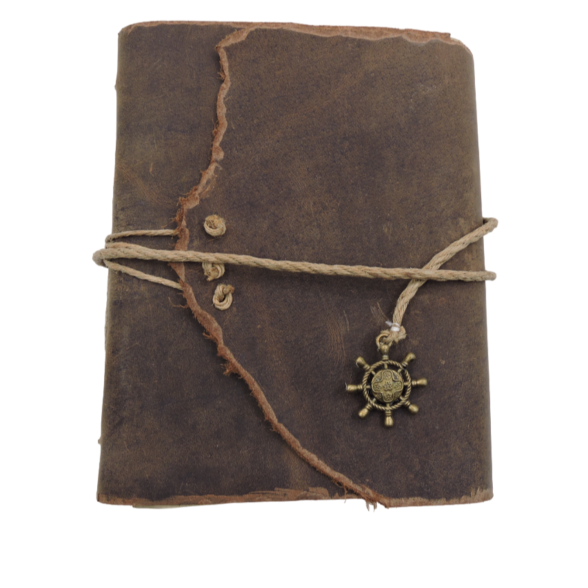 Vintage Natural Edged Blank Unlined Handmade Paper Note Books for Men Women Premium Student Notebook Journal Planer for Travel