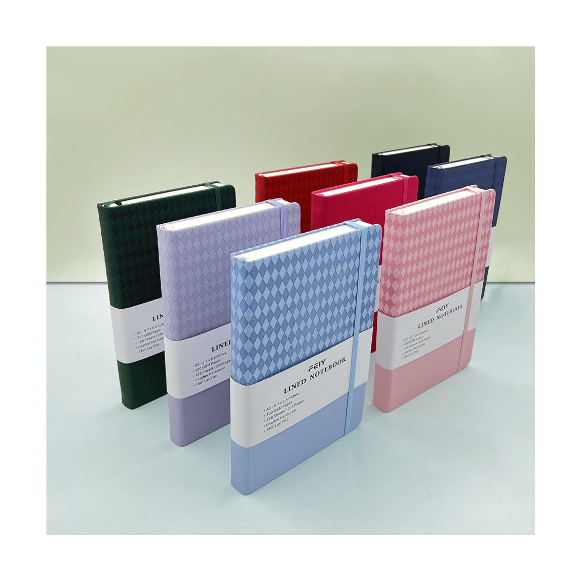 A5 Notebook Hardcover Notepad A6 Small Book High Appearance Horizontal Line Notebook Custom logo