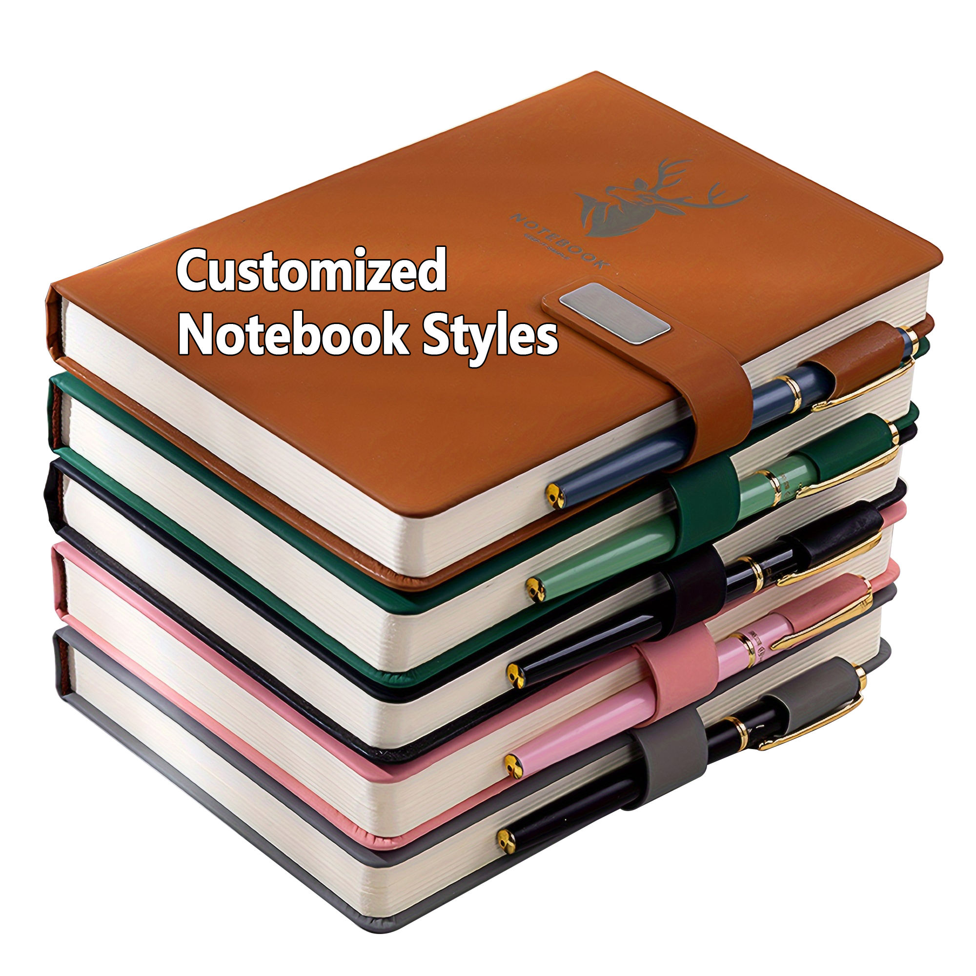 Custom Logo Gold Spiral Binding Soft Colorful Kraft Cover A5 Size Ruled Weekly Daily Planner Notebook