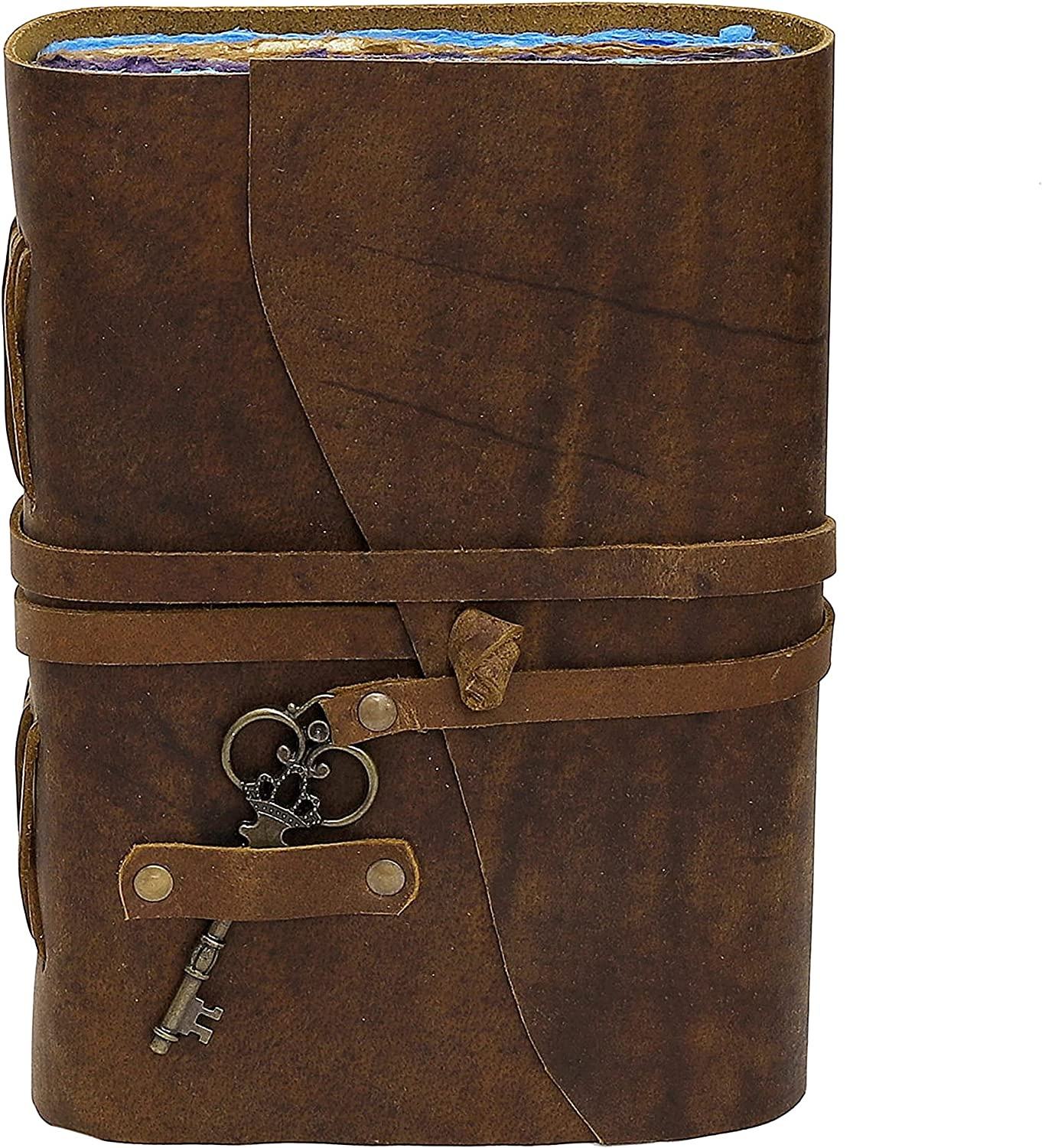 Assorted Size Vintage Handmade Genuine Leather Notebook A5 Retro Travelers' Notebook and Planners Gift Box Set for Journal Diary