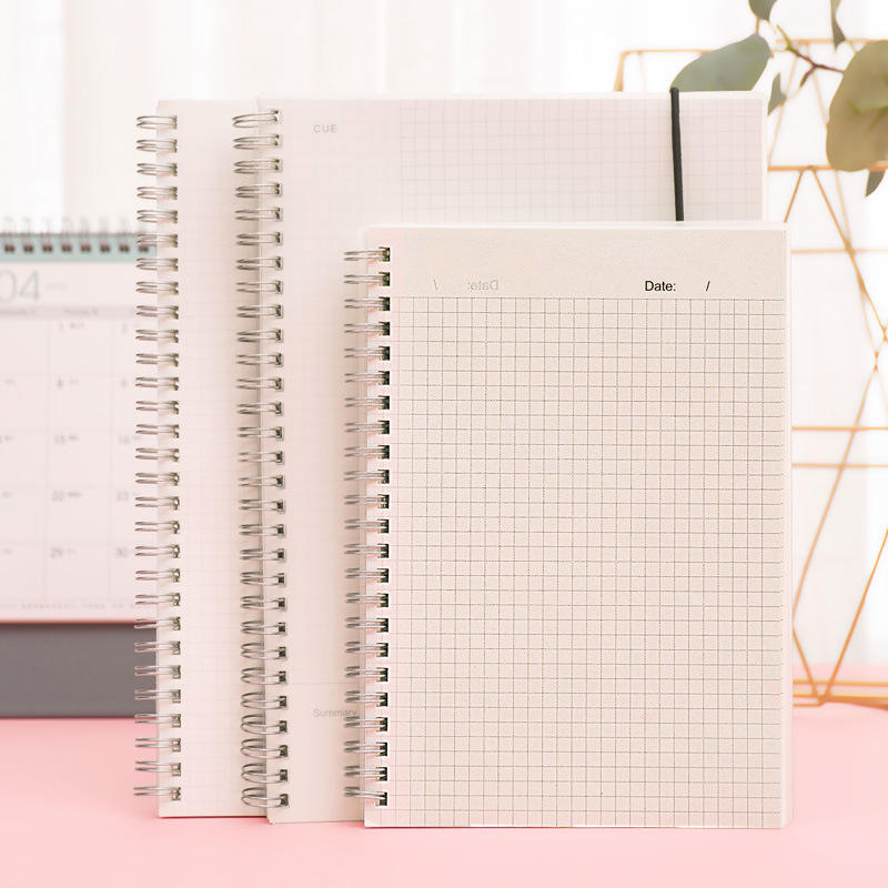 A7 Mini Pocket Notebook Business Style Dot Grid White Cover Portable Spiral Journal for Travel Girly Travel Journal Notebook
