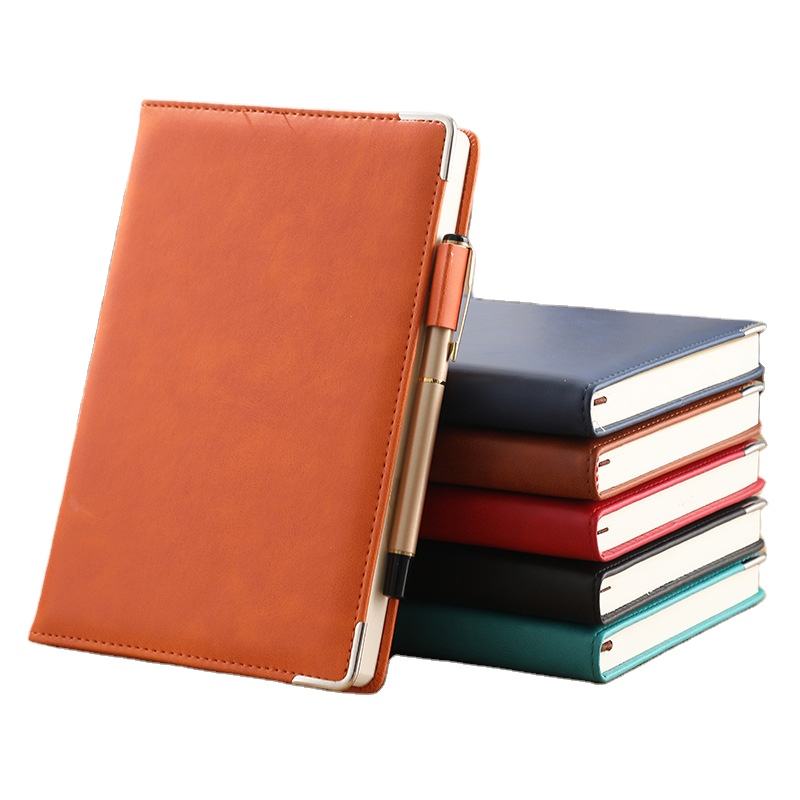 Leather Softcover Daily Journals Thick A5 College Ruled Classic Custom Notebook for Women Men Travel Business Work Office