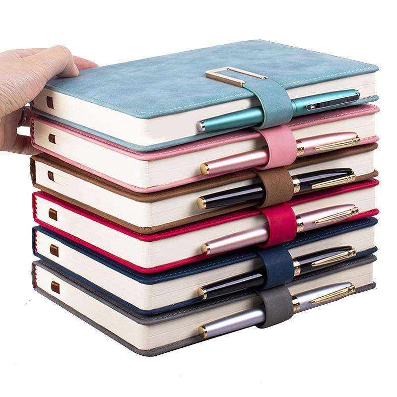 Customised Logo Business Stationery Notebook Planner Luxury Pu Leather Notebook and Pen Gift Set