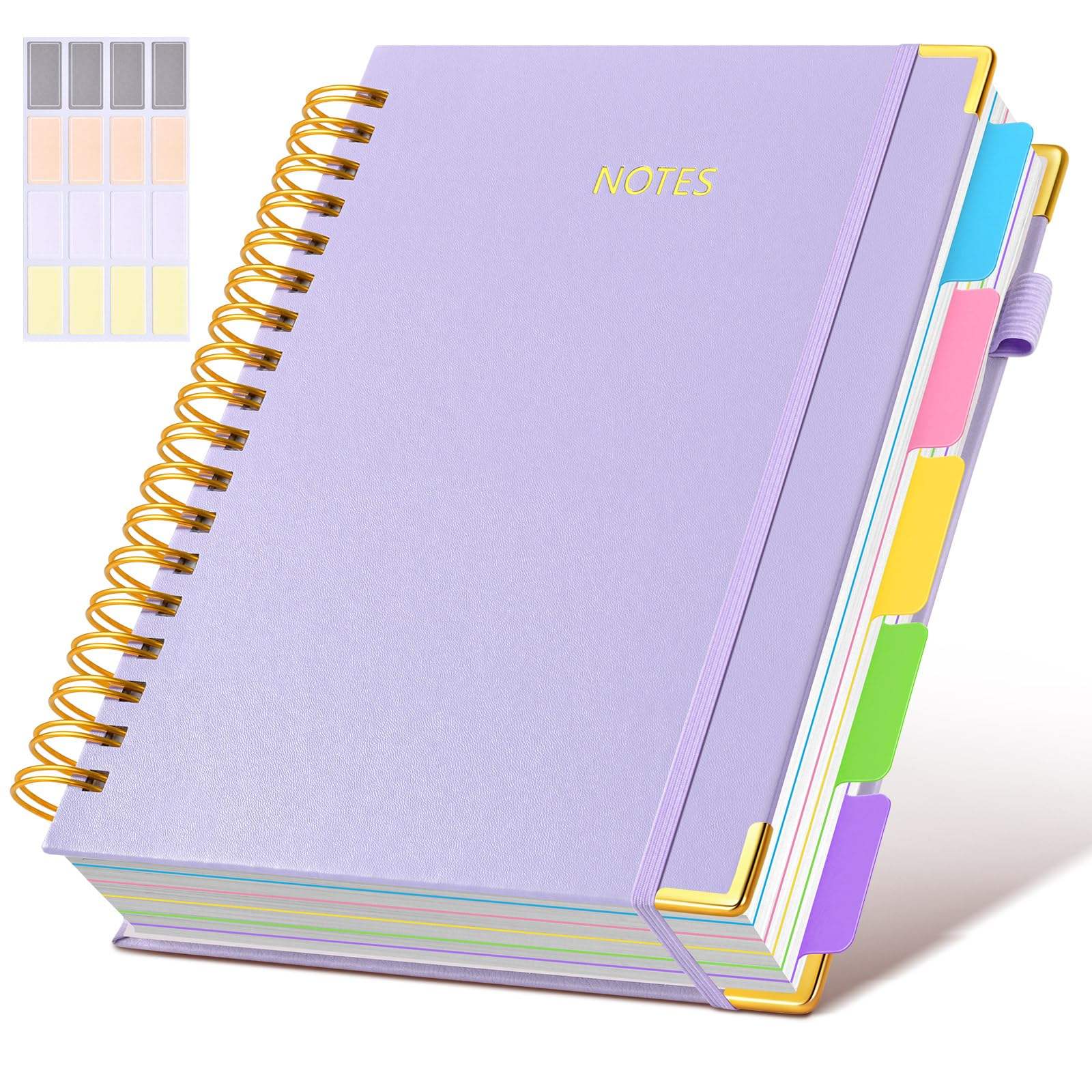 Custom Logo Kraft Paper Hardcover Customized Index Stickers Memo Note Pads Notebook Spiral Sticky Book Tab Notepad with Pen