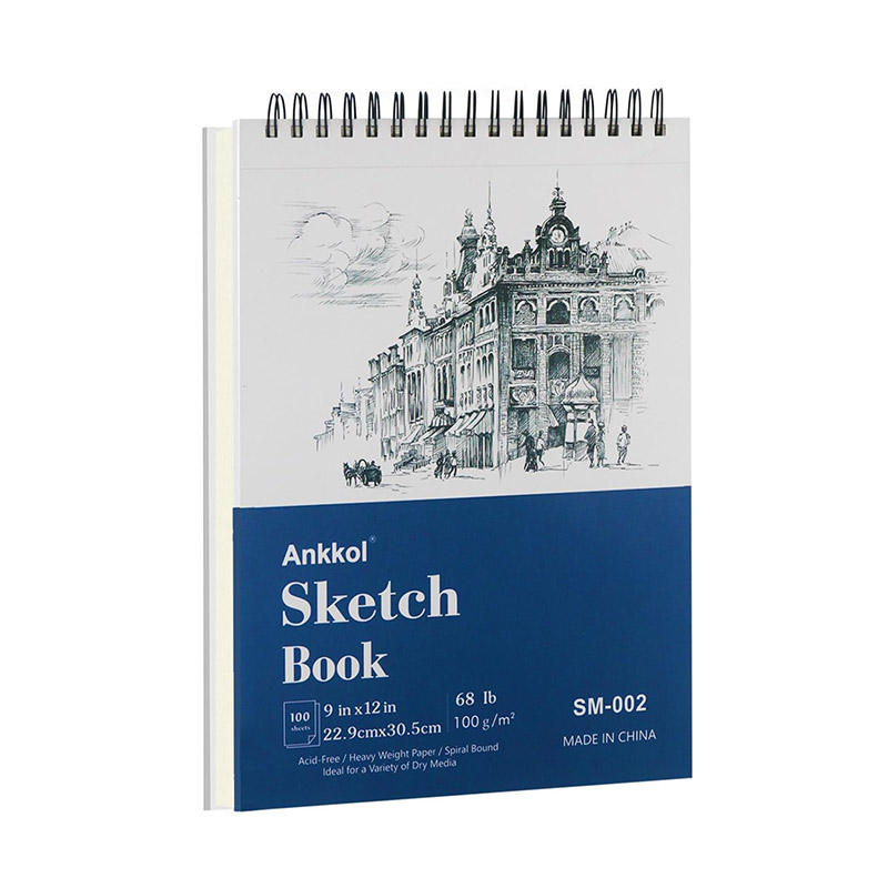 SINOART 60sheets 100gsm Top Spiral Bound Drawing Pad A4 A3 Art Sketchbook Artist Drawing Painting Paper