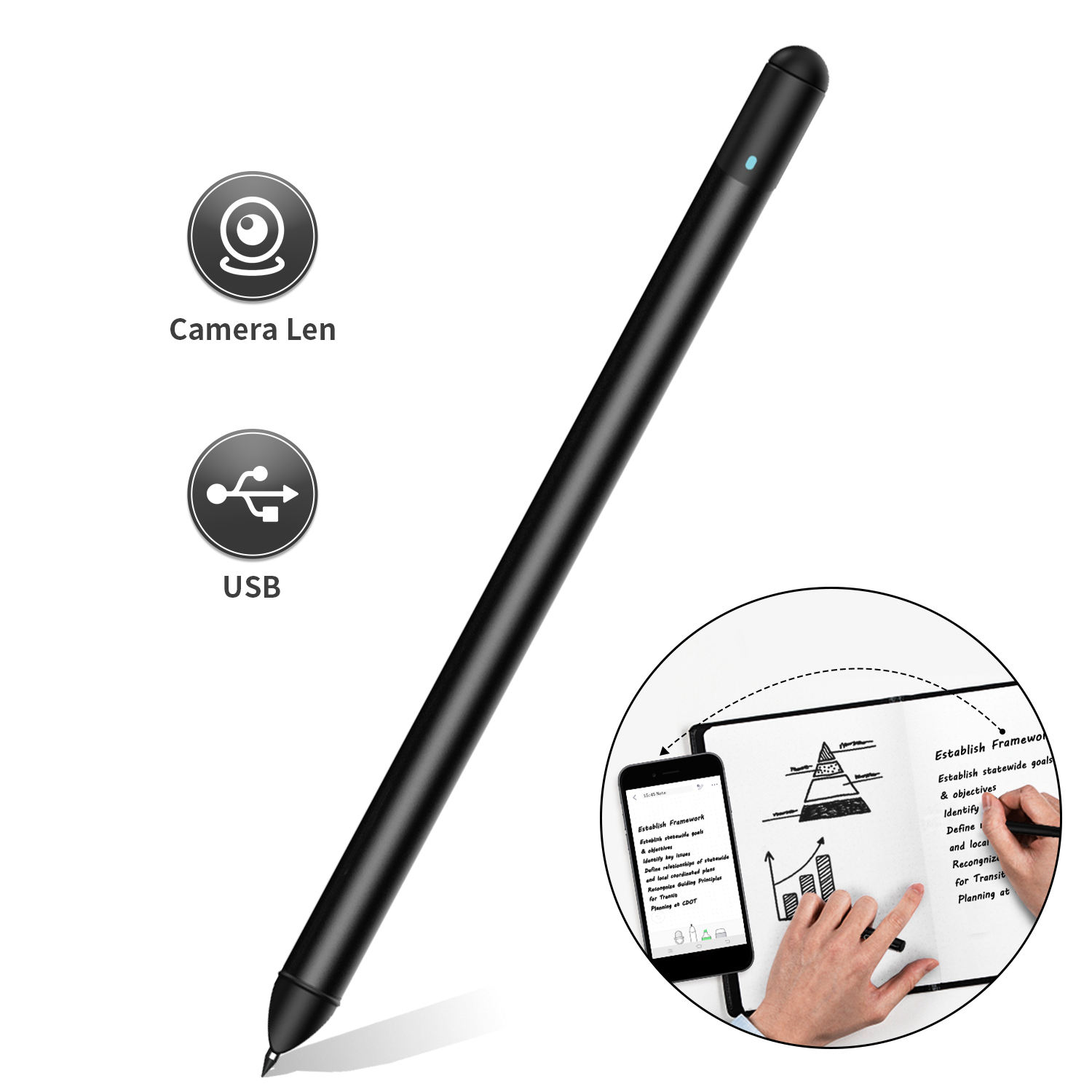 LABON 2026 PU Leather A5 Tri-Fold Business Notebook Gift SetStylish Office Journal with Stylus Pen for Professionals
