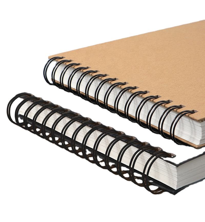 Custom Pink Black Brown Kraft Paper Cardboard Perfect Sew Binding Lay Flat Sketchbook Journal Blank Plain Soft Cover Notebook