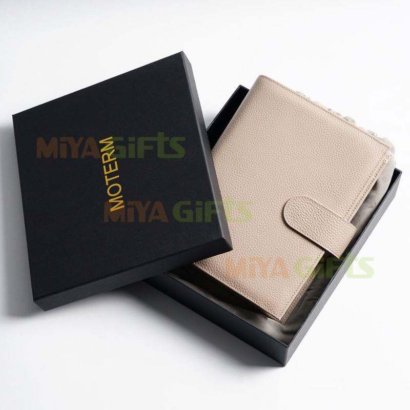 Personalized Size Layout Sketchbook Agenda Custom Cowhide Genuine Leather Diary 6-ring Bound A5 Planner Cover