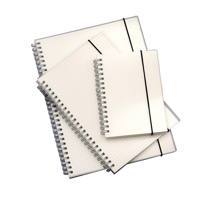 Transparent Hardcover A5 A4 Dot Grid Notebook Bullet Journaling Writing Diary Subject Spiral Notebooks 60 Sheets