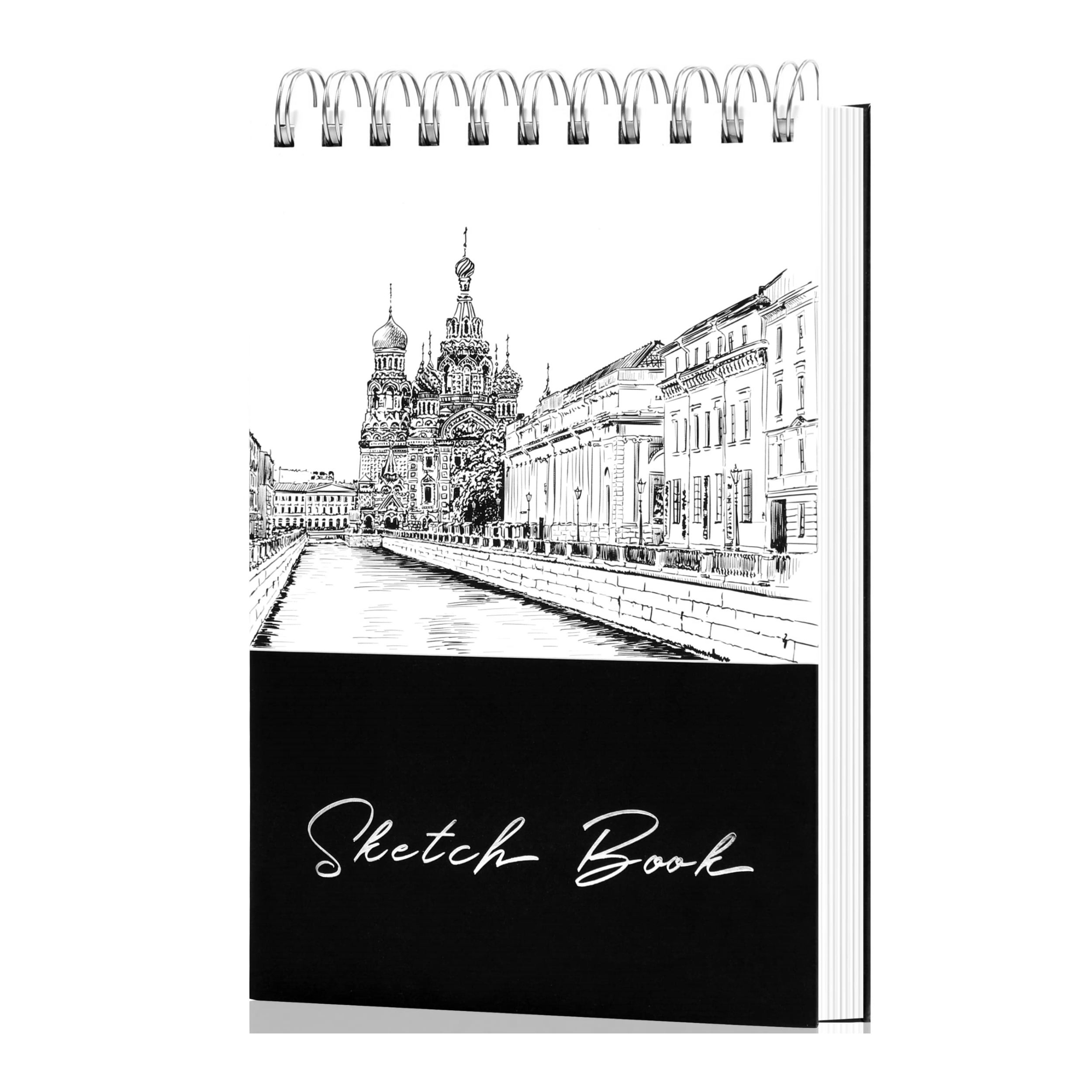 Ready Stock A4 A5 Hardcover Spiral Sketchbook 80 Sheets Sketch Book for Artist Drawing Notebook Artist Gift
