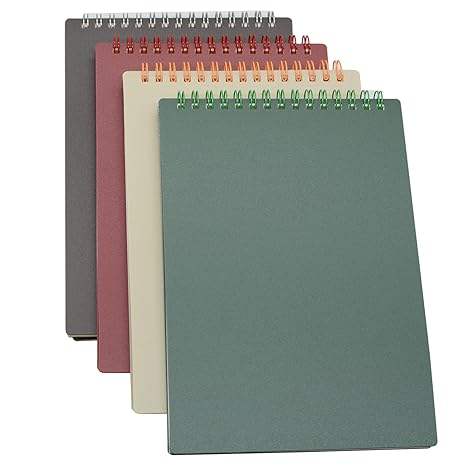 Custom Pastel Color Hardcover Top Spiral Bound Daily Weekly Planner Simple Gold Double Wire Mini Desk Note-pad