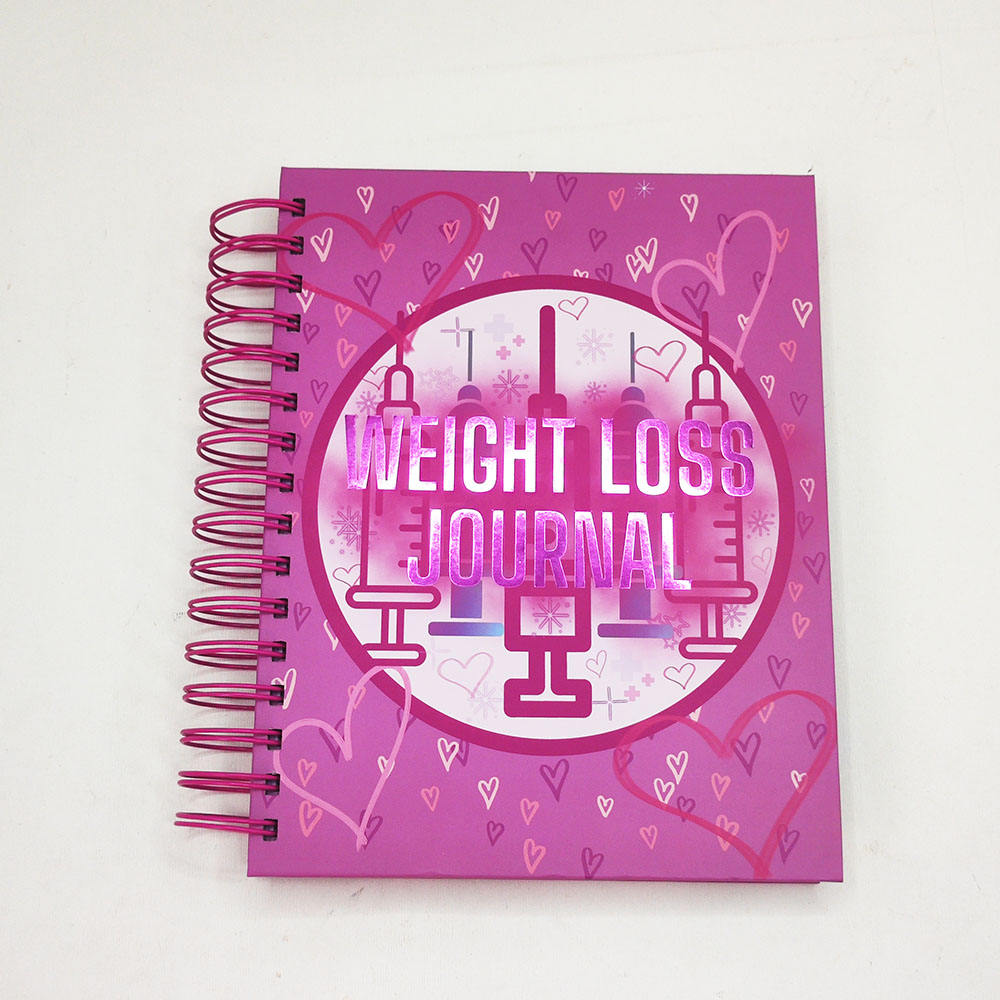 Custom Logo 2023 A5 Pink Spiral Weekly Monthly Manifestation Goal Diary Journal Planner Agenda Notebook