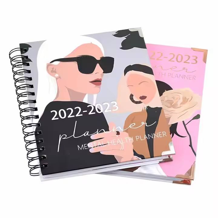 Low MOQ Customized Printing A5 Size Hardcover Dotted & Lined 100gsm Paper Blank Notebook With Elastic Band and Pocket