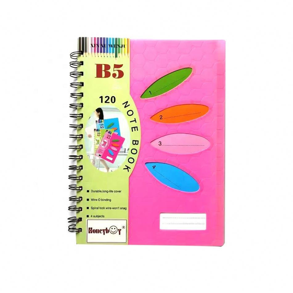 Professional 4 Subjects 120 Pages B5 Spiral Notebook With CE Certificate