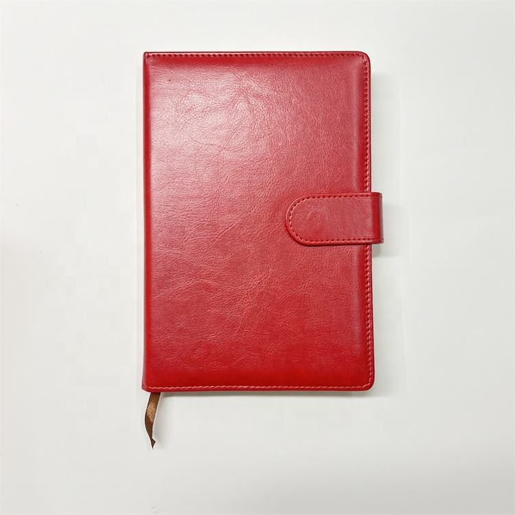 A5 Hardcover School Dairy Planner Red Journal Diary Leather Notepad PU Student Stationery Notebook Print Gift