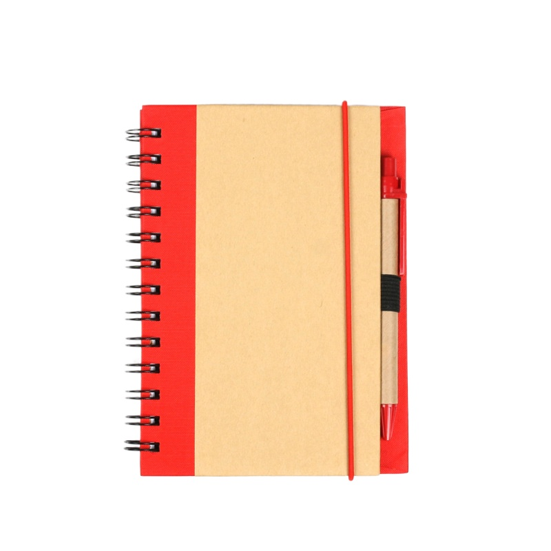 Professional Planner Supplier Custom Printing Undated Non Dated Daily Spiral Planner Calendar Notebook with Pocket and Sticker