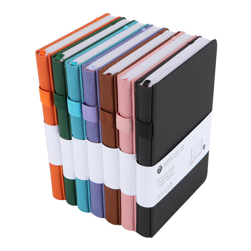 Promotional School Custom Student Gift Embossed A5 Paper Diary with Hardcover Custom Logo Leatherette Notebook