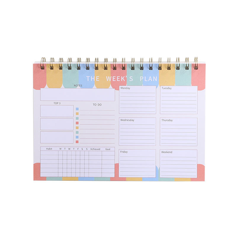 2024 Wholesale Metal Custom Double Spiral Notebook WIth Colored Paper