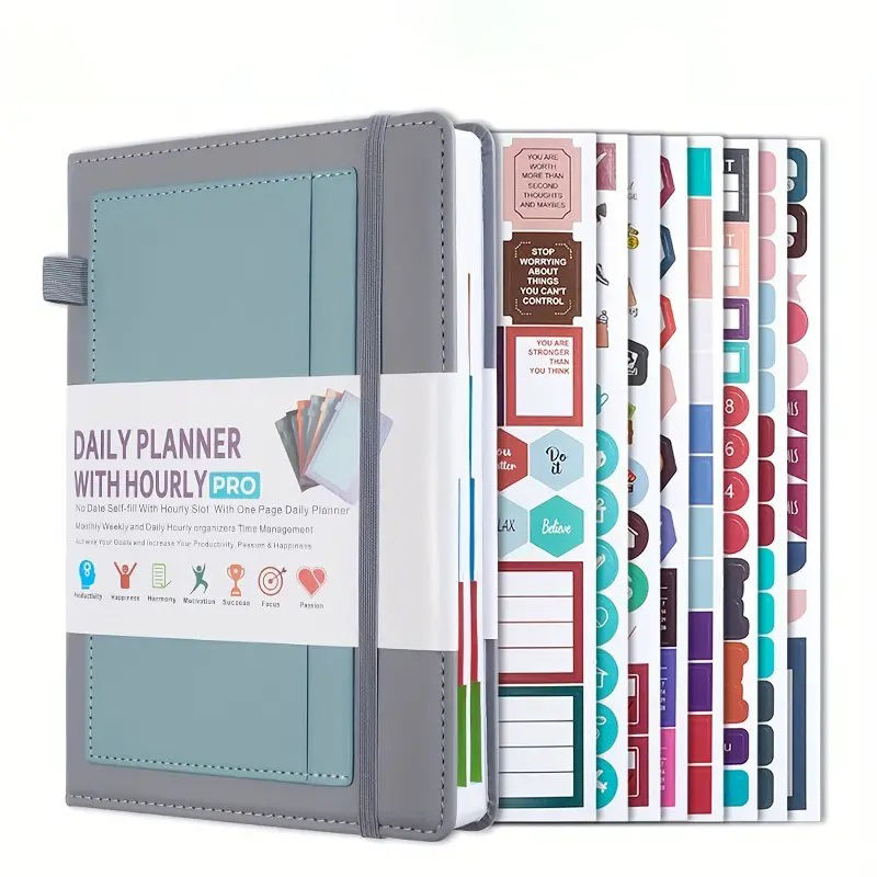 Customized Agenda PU Leather Notepad A5 Leather Notebook Journals Custom Logo Notebook Hardcover Diary Planner for Woman