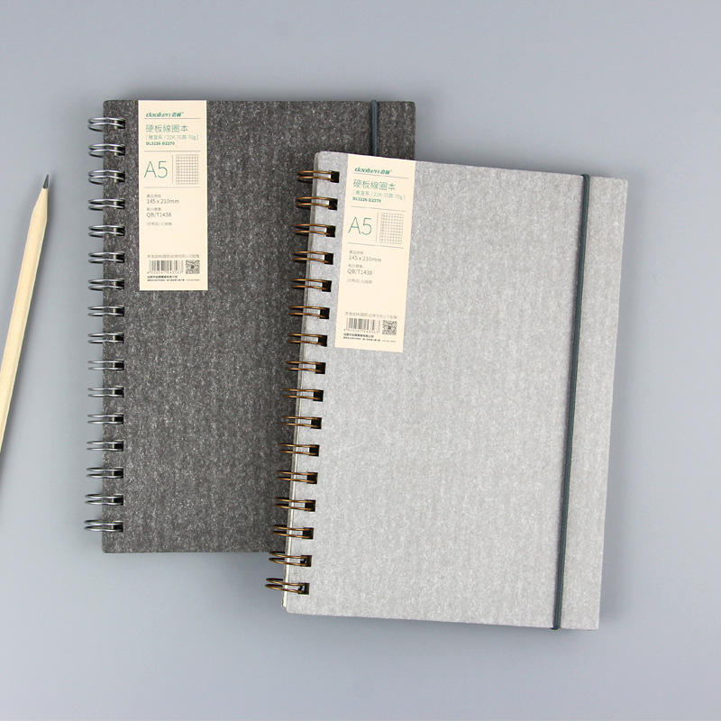 Factory Wholesale Customized Twin-Spiral Notebook Solid Yellow 100 Sheets Inner Pages for Stationery and Gifts