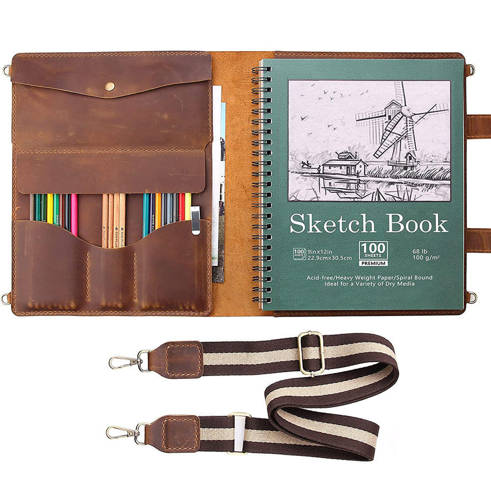 Glitter 9 X 12 Inches Sketch Book Top Spiral Bound Sketch Pad Acid Free Art Sketchbook for Artistic Drawing Sketching
