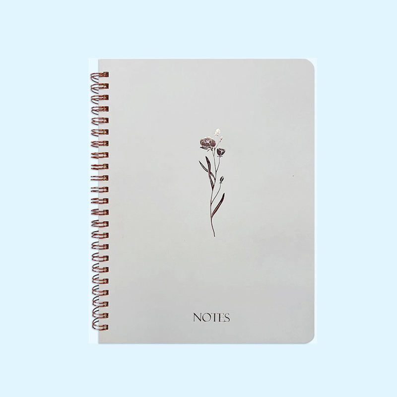 Custom Work School Magazine Waterproof Color Transparent Cover Spiral Hardcover Graph Paper Notebook