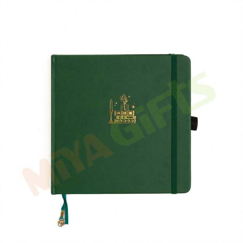 Custom Foiling logo A4 A5 B5 B6 Pu Vegan Leather Bound Hardcover Journal Blank Lined Ruled Dot Grid Printing Notebook Sketchbook