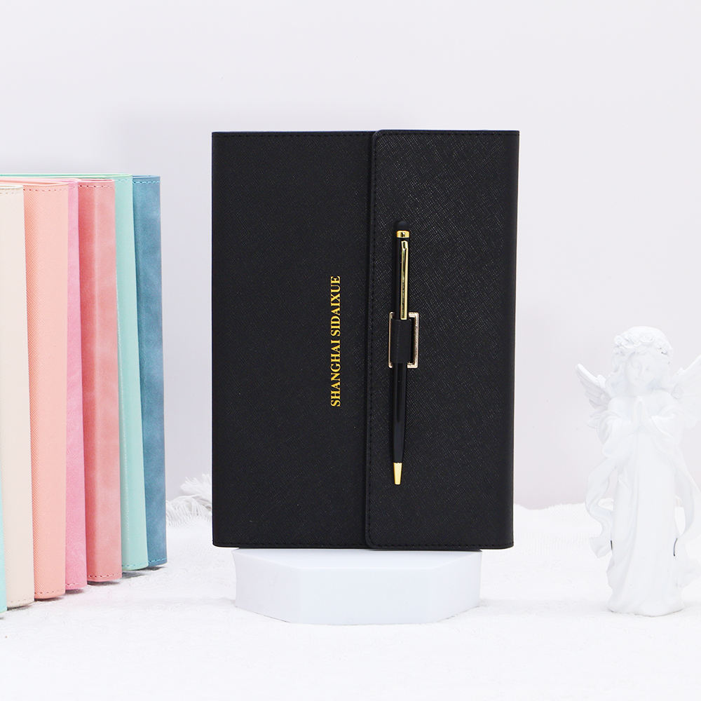 Custom Logo Gift A6 A5 PU Leather Cover Luxury Notebook Journals Business Office Planner Diary A5 Notebooks