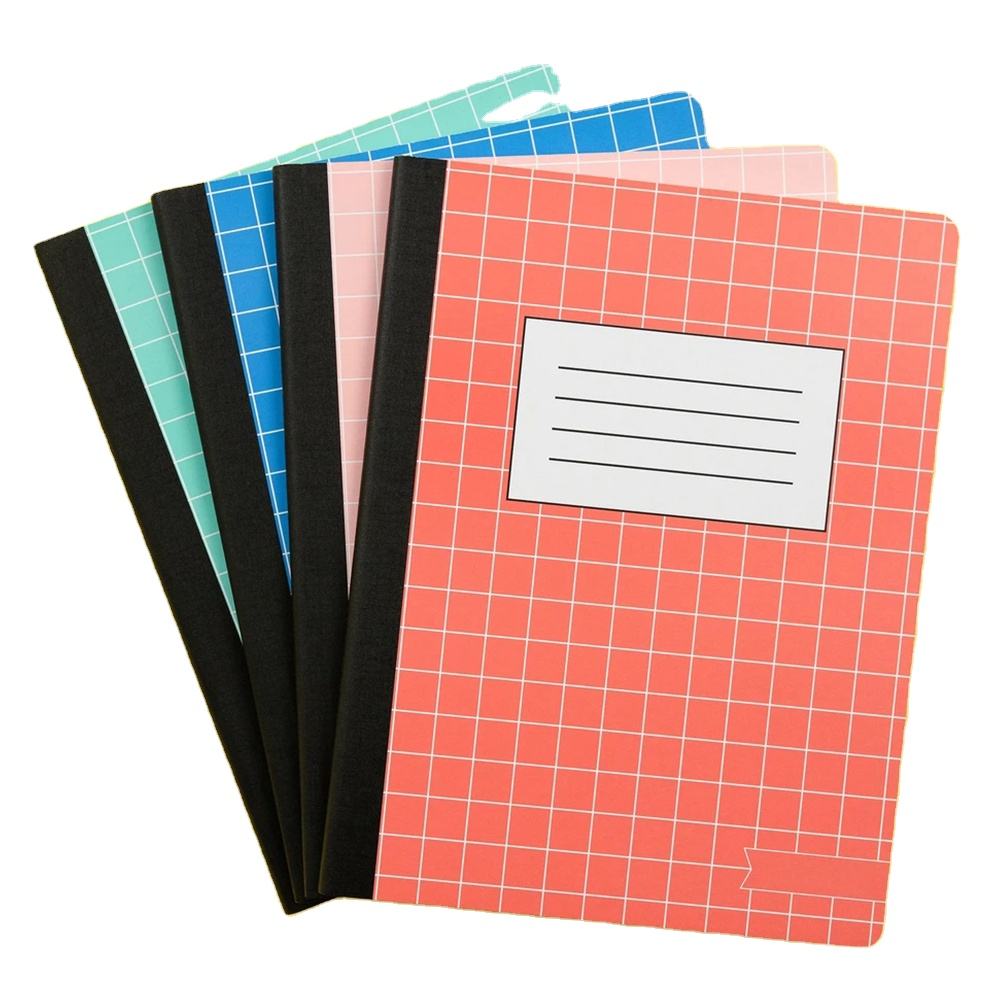 Factory Wholesale Customized A4 Student Composition Book Marbled Primary Exercise Book Printing Notebooks 5 Color Kraft Notebook