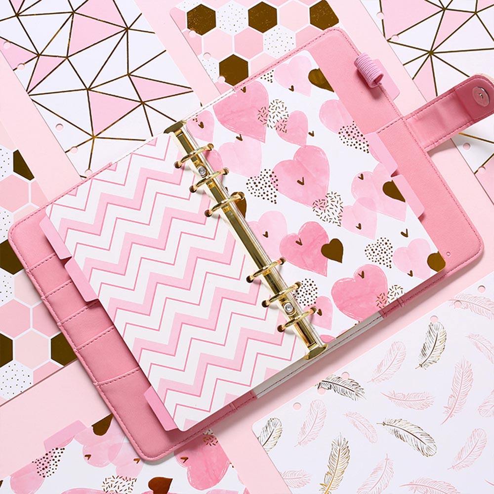 5 Sheets Paper Index Divider A5 A6 Cute 6 Holes Binder Planner Notebook Stationery Candy Notebook Paper Divider Accessories