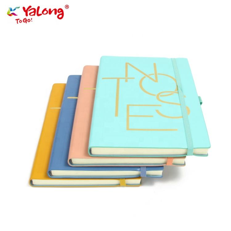 A5 Wholesale Custom Alphabet Velvet Hardcover Notebook with Elastic Band and Oiled Edge