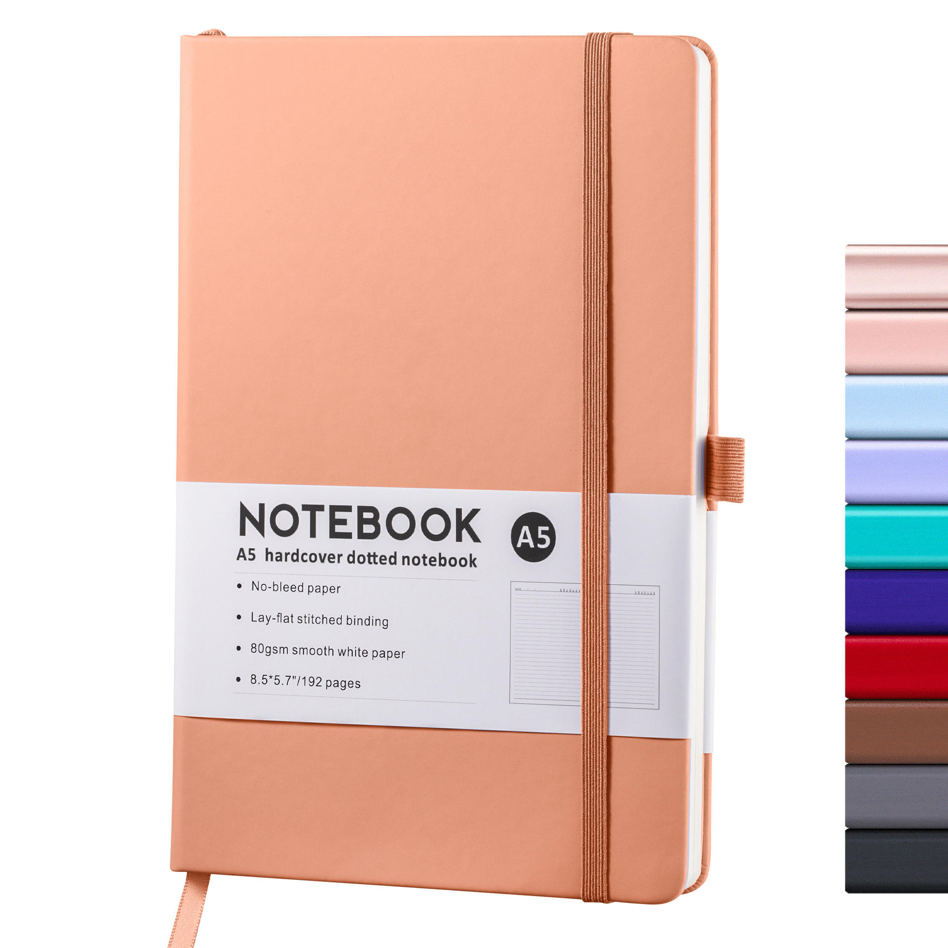 Personalized Custom School Supplies A5 Wide Ruled Planner Journal Diary PU Leather Writing Notebook with Ball Pen