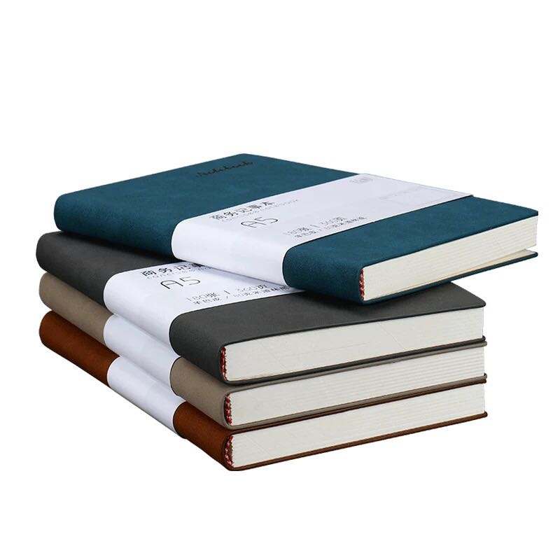 Wholesale Cheap Promotion Multi Color Pu Diary Business Journal Planner Leather Cover Custom logo Notebook with Pen Holder