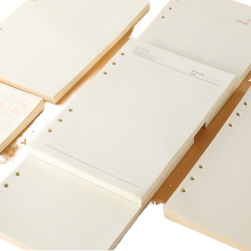 A6 Refillable Lined Paper Notebook 6-Hole 6-Ring Loose Leaf Replaceable Available in A5 and A4 Sizes Journal Diary Notebooks