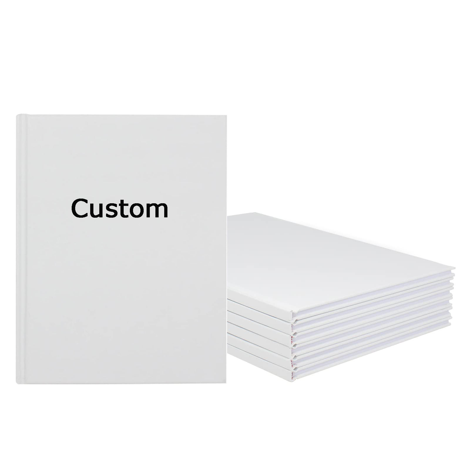 Custom Printing Hard Cover Journals A4 A5 A6 PU White School Notebooks Sublimation Blank Leather Journal Notebook