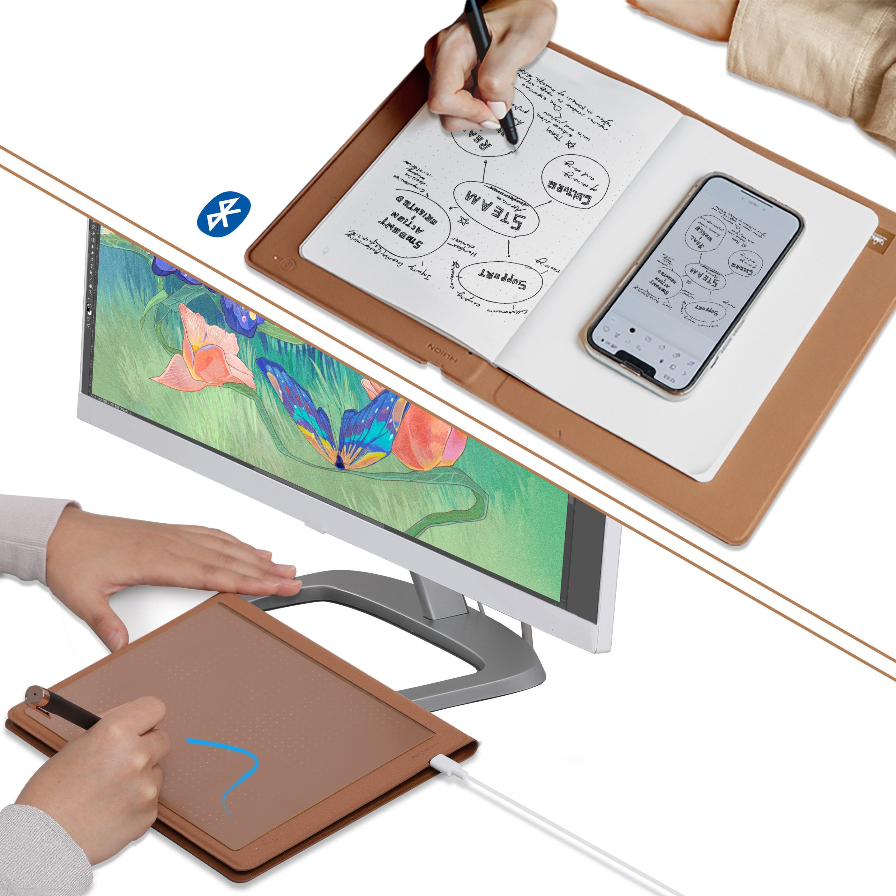 New Product AI Office Meeting Recording Playback AI Drawing Write Multifunction Digital Smart AI Notebook with Pen Set