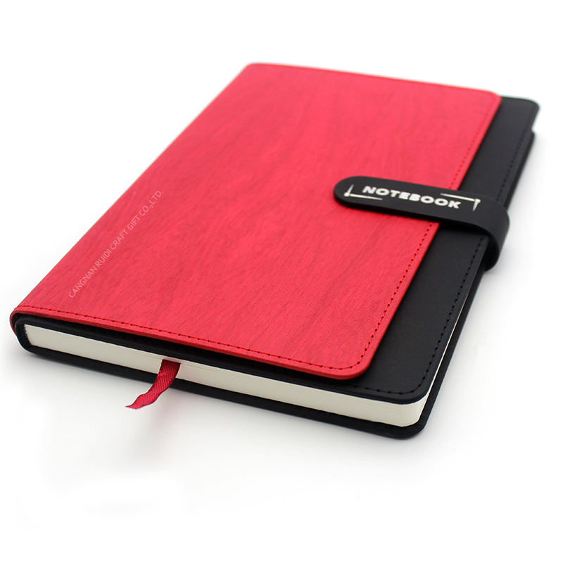 Wholesale Small Business Notebook A6 A7 Casual Glue Bound Wireless with Flap Pocket Strap Insert Leather Cover Customizable Logo