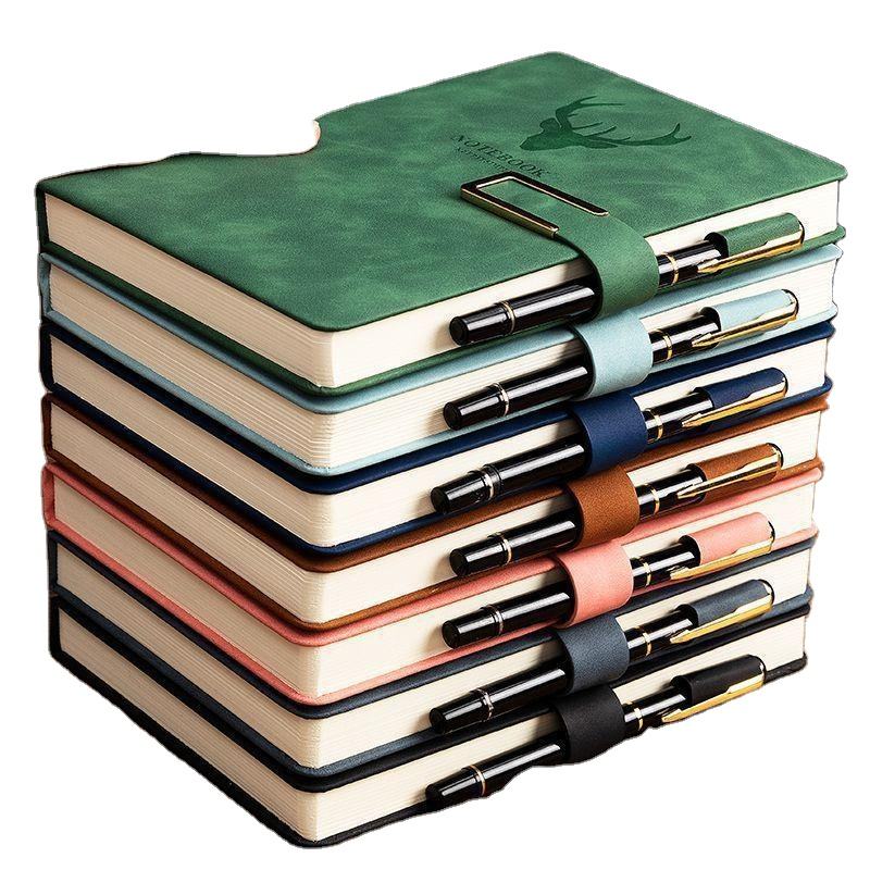 Hot Sale Customizable A5 Notebook Gift Set PU Leather Journal with A5/A6 Paper Spiral NB01 Customizable Office Style