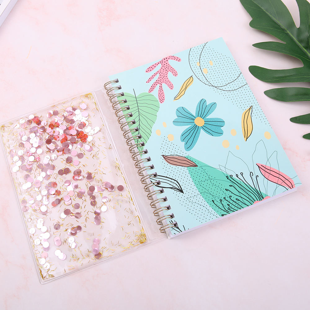 Liquid Spiral Notebook for Student, Office, School Supplies , 5*7inch