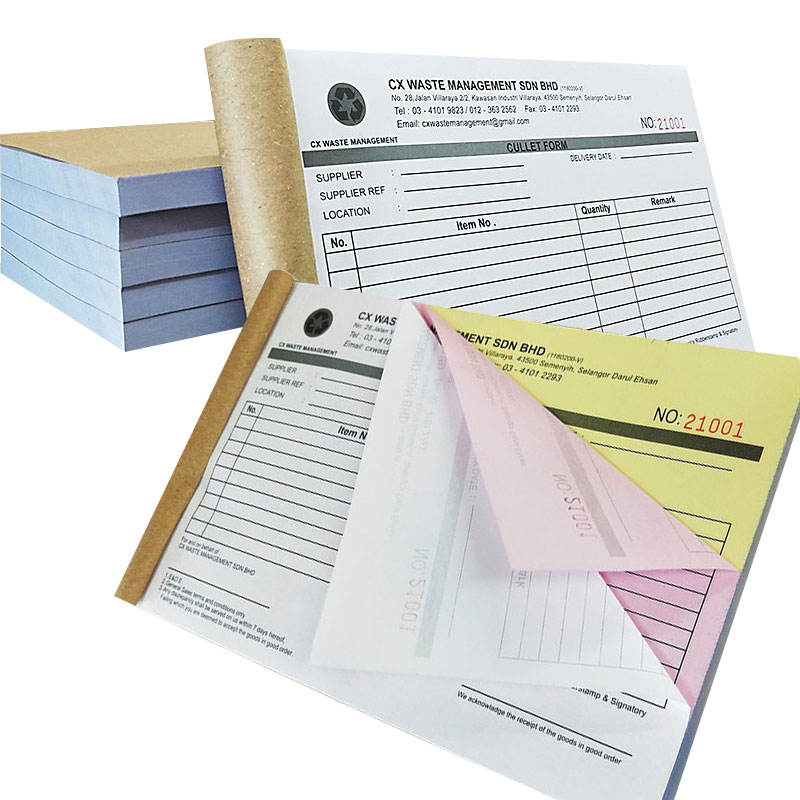 2 3 4 5 6 Ply Carbonless Duplicate Paper NCR Receipt Check Form Bill Lading Invoice Form Booklet Office Jotter Copybook Notebook