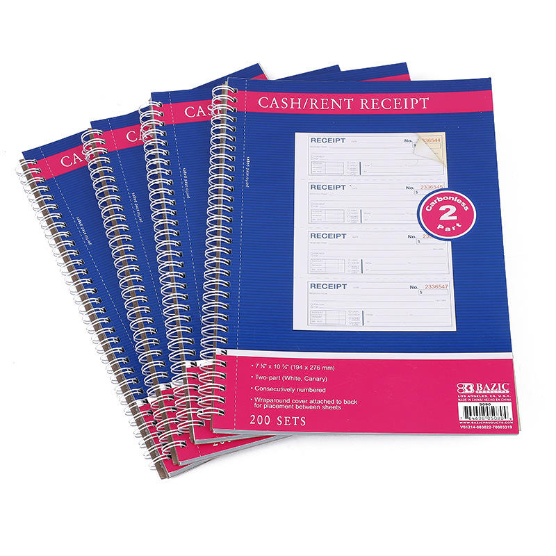 Wholesale Carbonless Cash Receipt Book Spiral Bound Sales Voucher Full Customization Sales List Bill