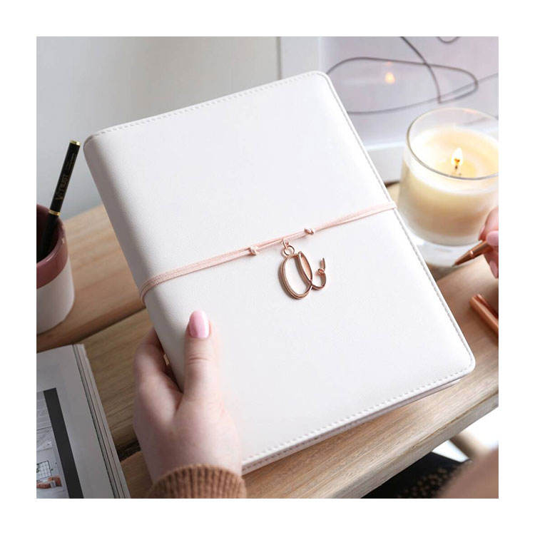 Custom Initial Letters PU Leather A5 Notebook Cover Gift Men Women Travel Business Journal Notebook With Exchangeable Insert Pag