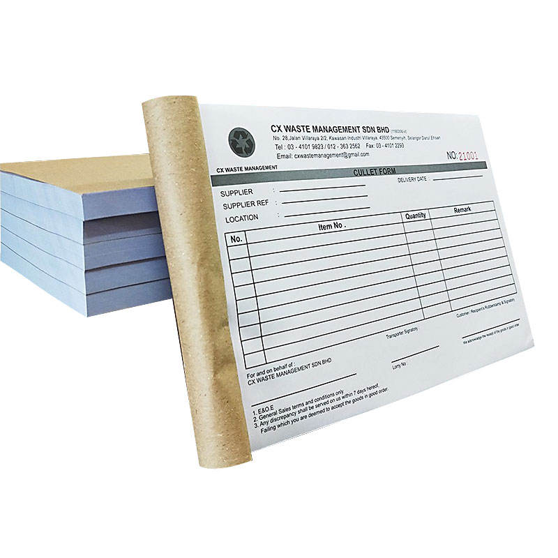 2 3 Ply Carbonless CB CFB CF Workbook List Copybook Jotter Cuadernos Invoice NCR A3 A4 A5 Notebook for Vehicle Vessel Shipping