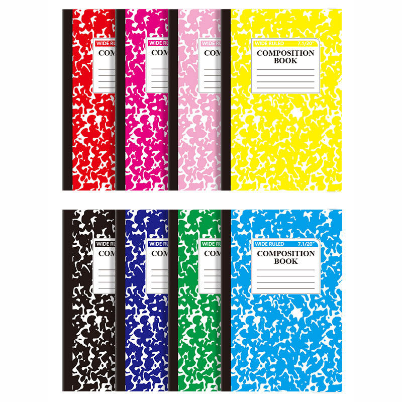 Wholesale School Saddle Stitching Composition Book Journal Lined Paper Marble Notebook A5 School Student Exercise Notebook 2025