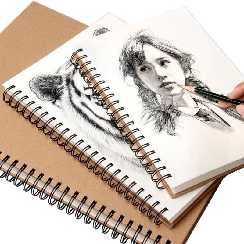 Handmade Brown Sketchbook Premium Genuine Leather Journal Vintage Craft Paper Unlined Blank Journal for Sketching and Drawing