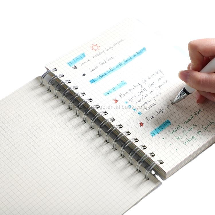 Promotional Custom Logo Clear Diary Mini White A6 A5 A4 Journal PP Cover Notepad Spiral Notebook